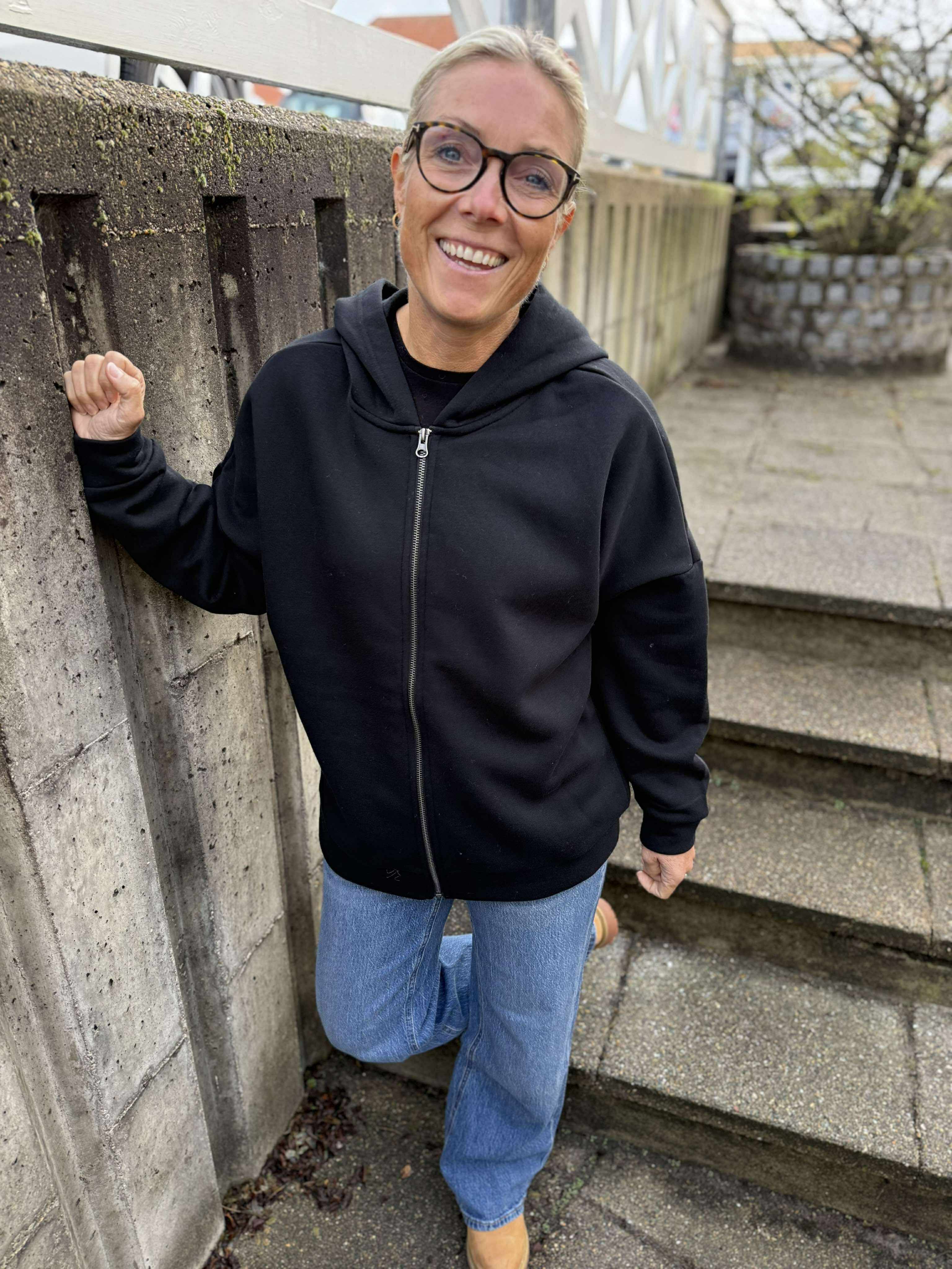 NMARYA Sweat Cardigan - Black